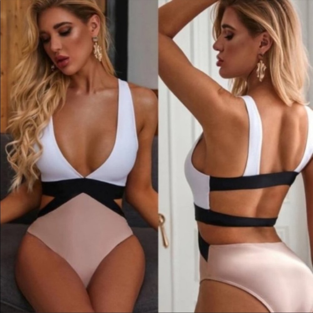🔥Sexy Color Block Monolini one piece